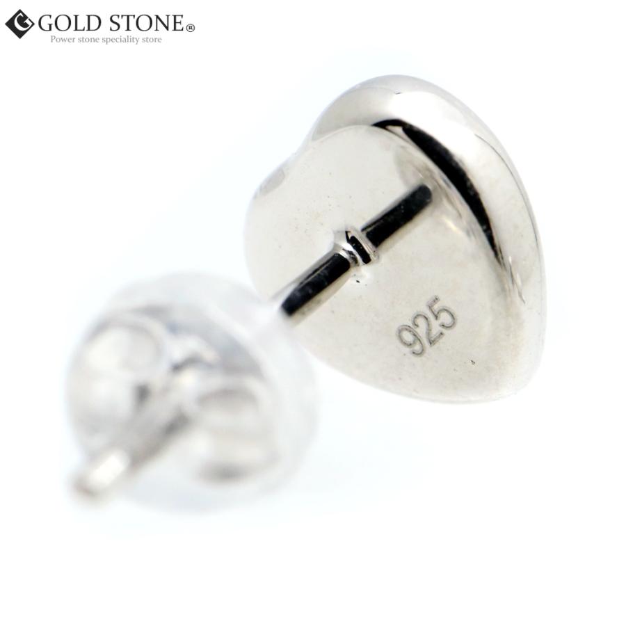 GOLD STONE ギベオン 隕石 ピアス レディース ハート シルバー 宇宙