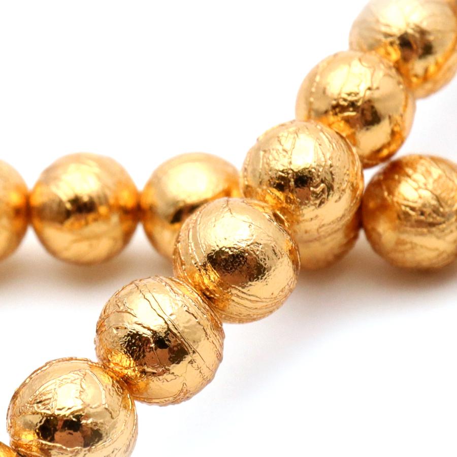 GOLD STONE ギベオン 鉄隕石 メテオライト ブレスレット 6mm ゴールド