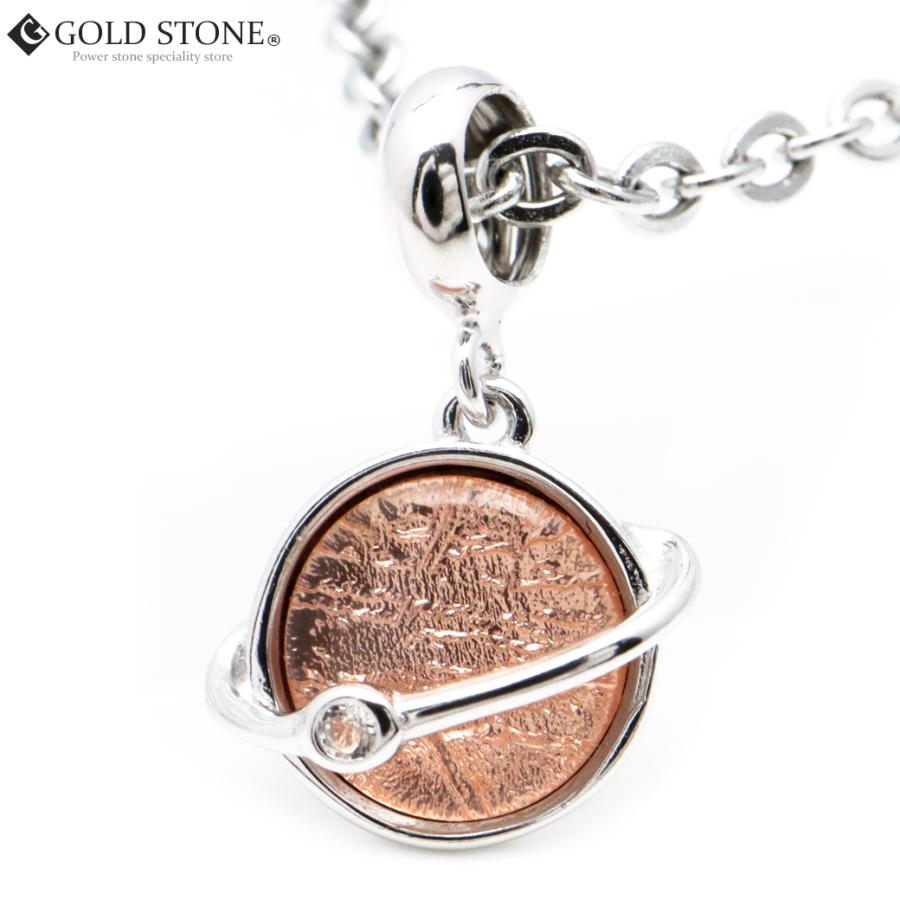 GOLD STONE ギベオン 隕石 ネックレス 天然石 ペンダント ピンク