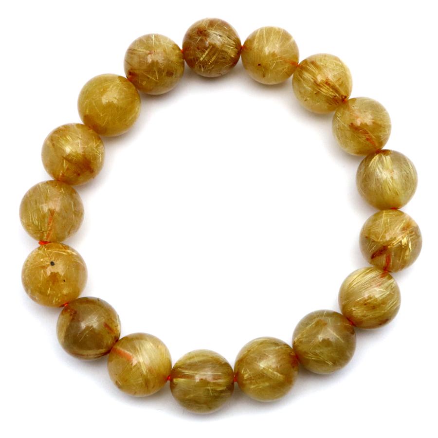 高密度 タイチン ルチルクォーツ ブレスレット 12mm 天然石 金針びっしり GOLD STONE タイチン ルチルクォーツ ブレスレット 12mm 太金針 水晶