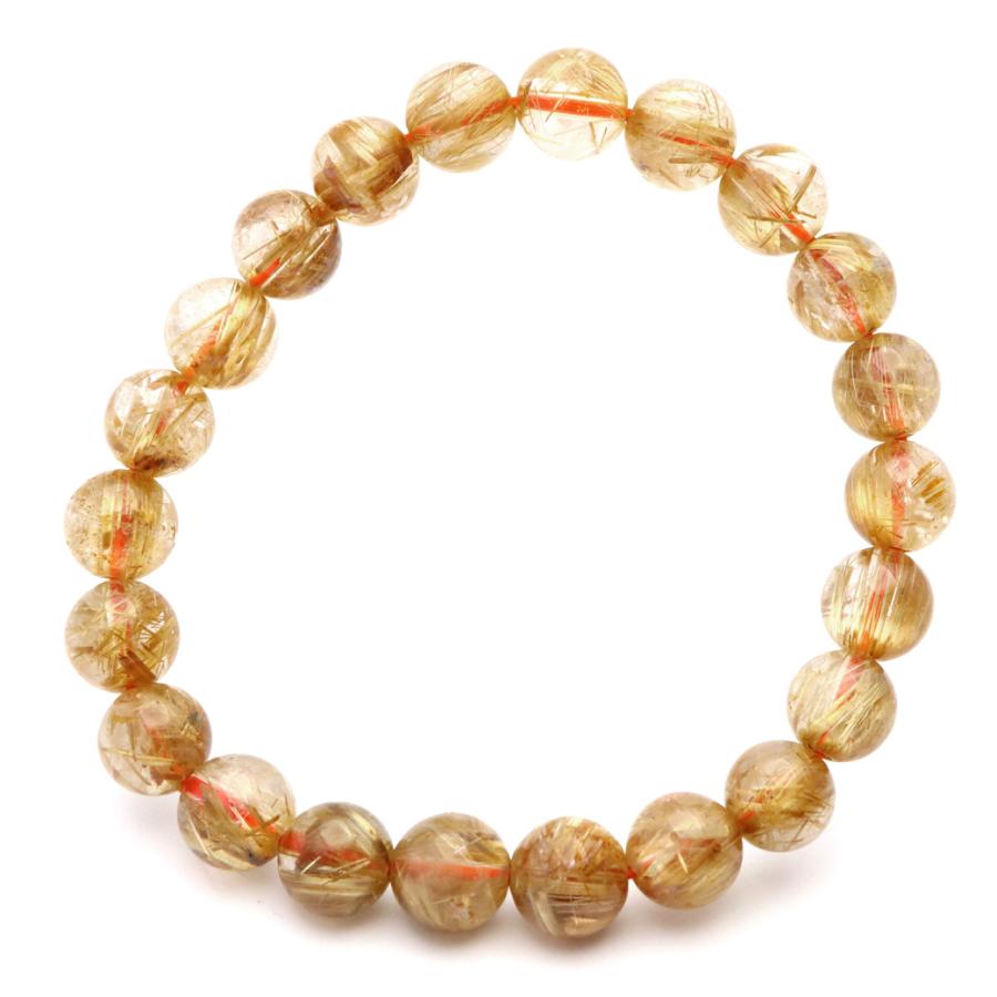 GOLD STONE タイチン ルチルクォーツ AAAAA 1点物 ブレスレット 8.5mm