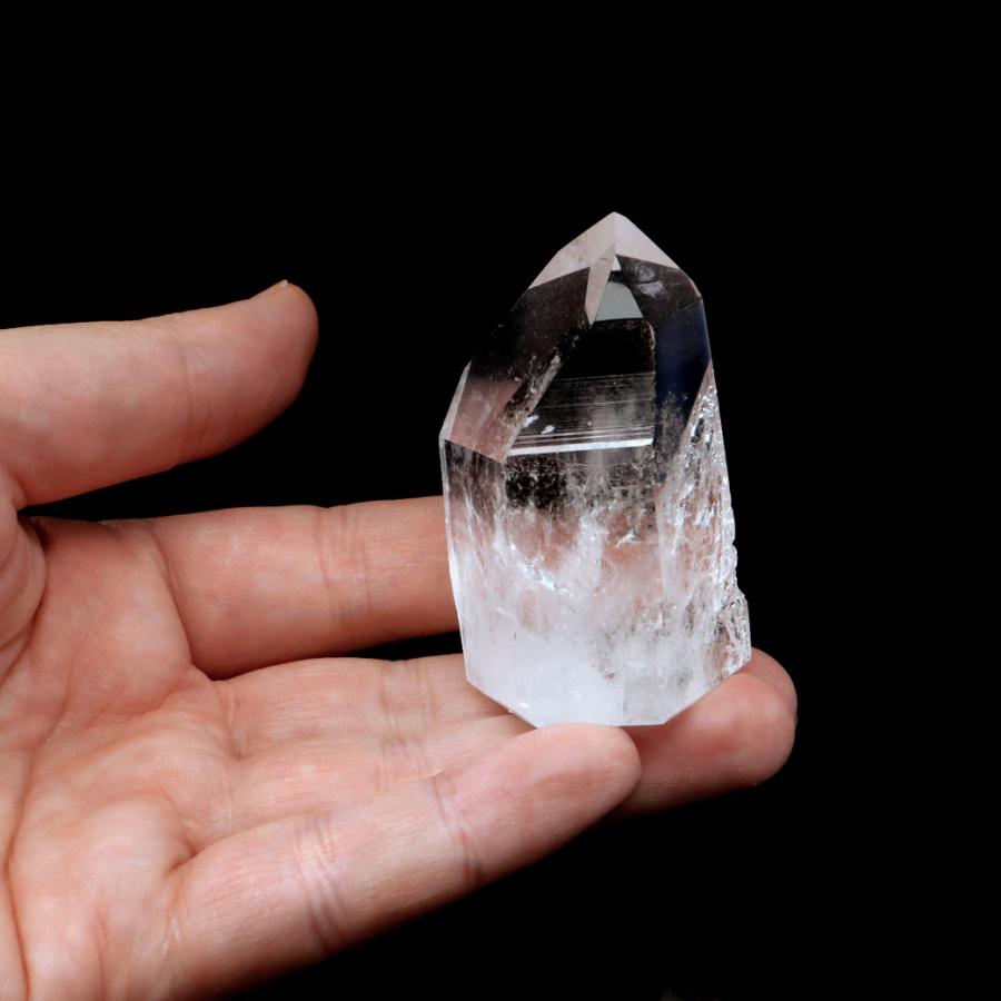 レムリアンシード 水晶 六角柱 ポイント 一部面残し 研磨磨き 93g 1点