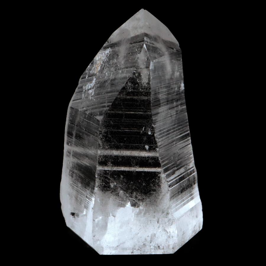 レムリアン水晶 六角柱 レムリアンシード 水晶 六角柱 ポイント 一部面残し 研磨磨き 122g 1点