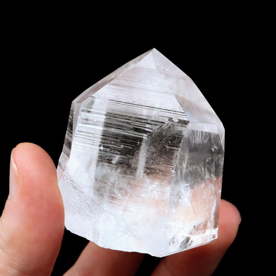 レムリアンシード 水晶 六角柱 ポイント 一部面残し 研磨磨き 112g 1点