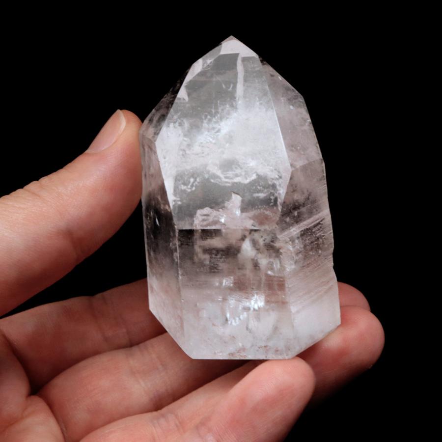 レムリアンシード 水晶 六角柱 ポイント 一部面残し 研磨磨き 126g 1点 