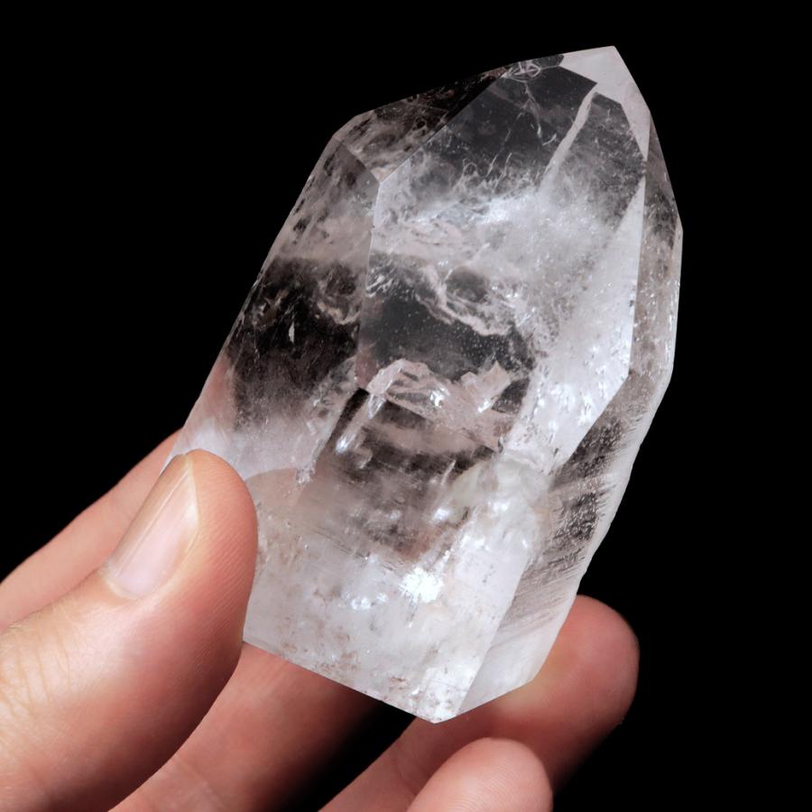 レムリアンシード 水晶 六角柱 ポイント 一部面残し 研磨磨き 126g 1点 