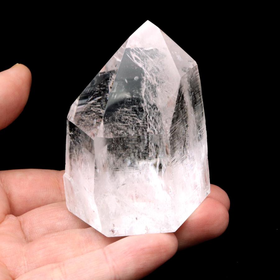 レムリアンシード 水晶 六角柱 ポイント 一部面残し 研磨磨き 187g 1点