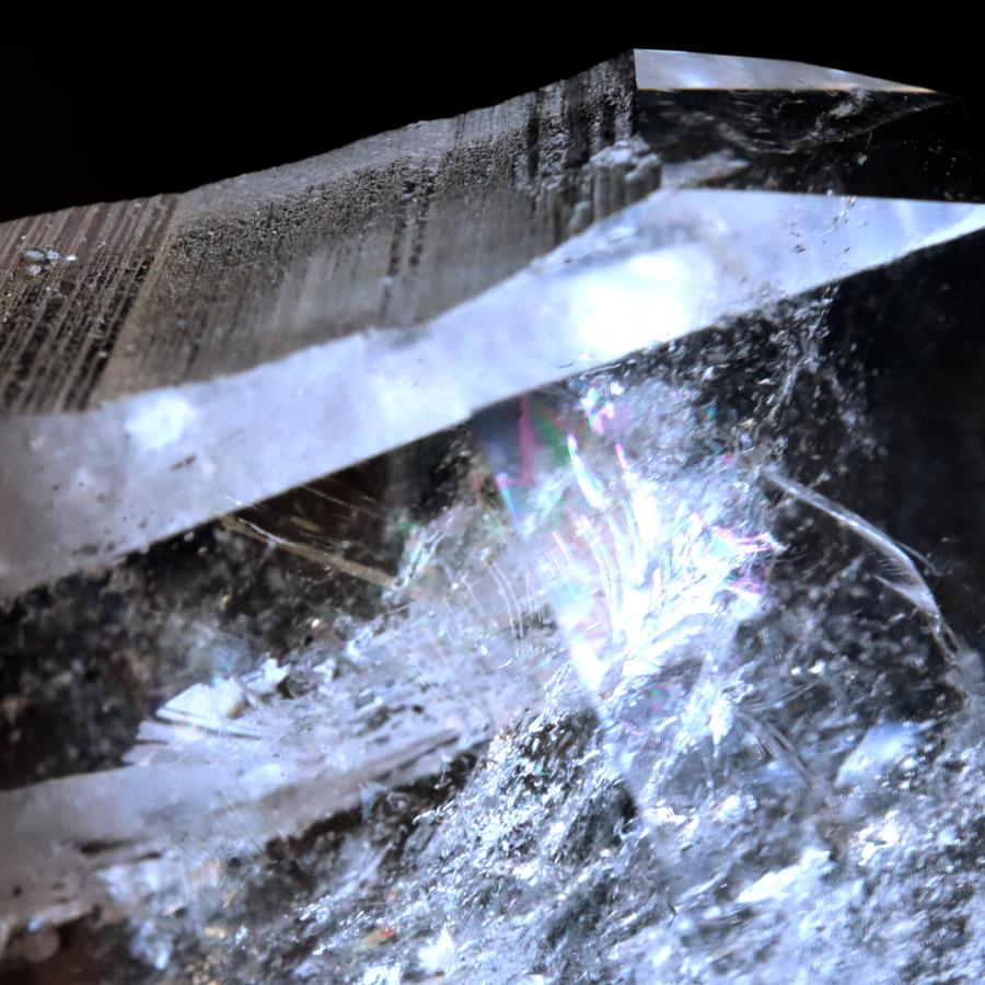 レムリアンシード 水晶 六角柱 ポイント 一部面残し 研磨磨き 237g 1点