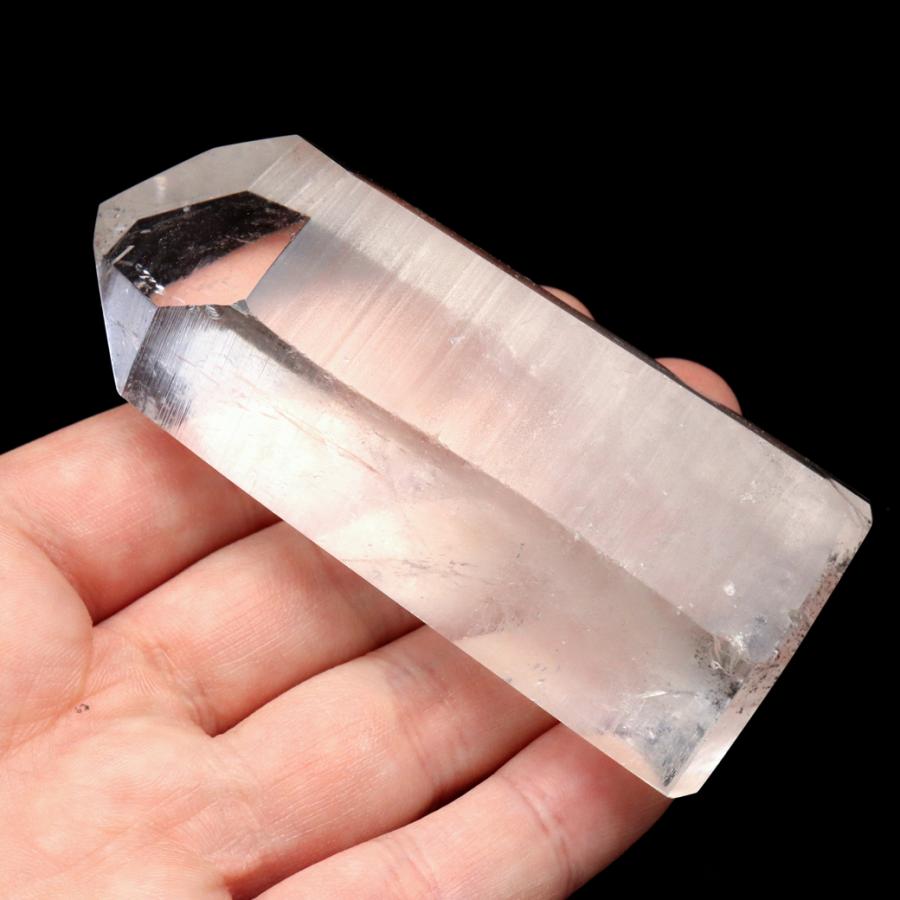 科学、自然 レムリアンシード 水晶 六角柱 ポイント 一部面残し 研磨