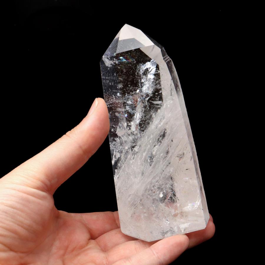 GOLD STONE レムリアンシード 水晶 六角柱 ポイント 一部面残し 研磨