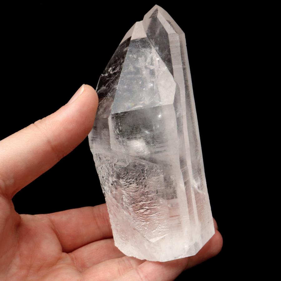 レムリアンシード 水晶 六角柱 ポイント 一部面残し 研磨磨き 325g 1点もの AA 天然石 ブラジル バイーア州産 証明書付き_6