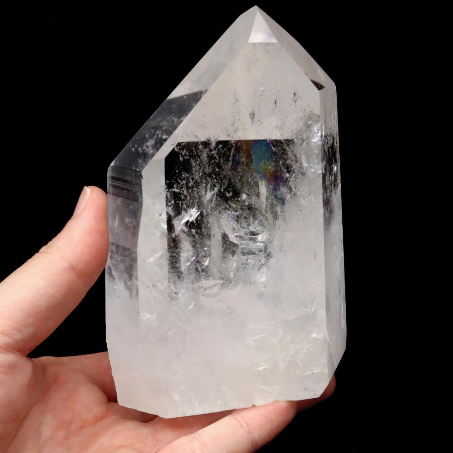 【1点物】天然 レムリアンシードクォーツ 原石 水晶 ポイント 六角柱 GOLD STONE レムリアンシード 水晶 六角柱 ポイント 一部面残し 研磨