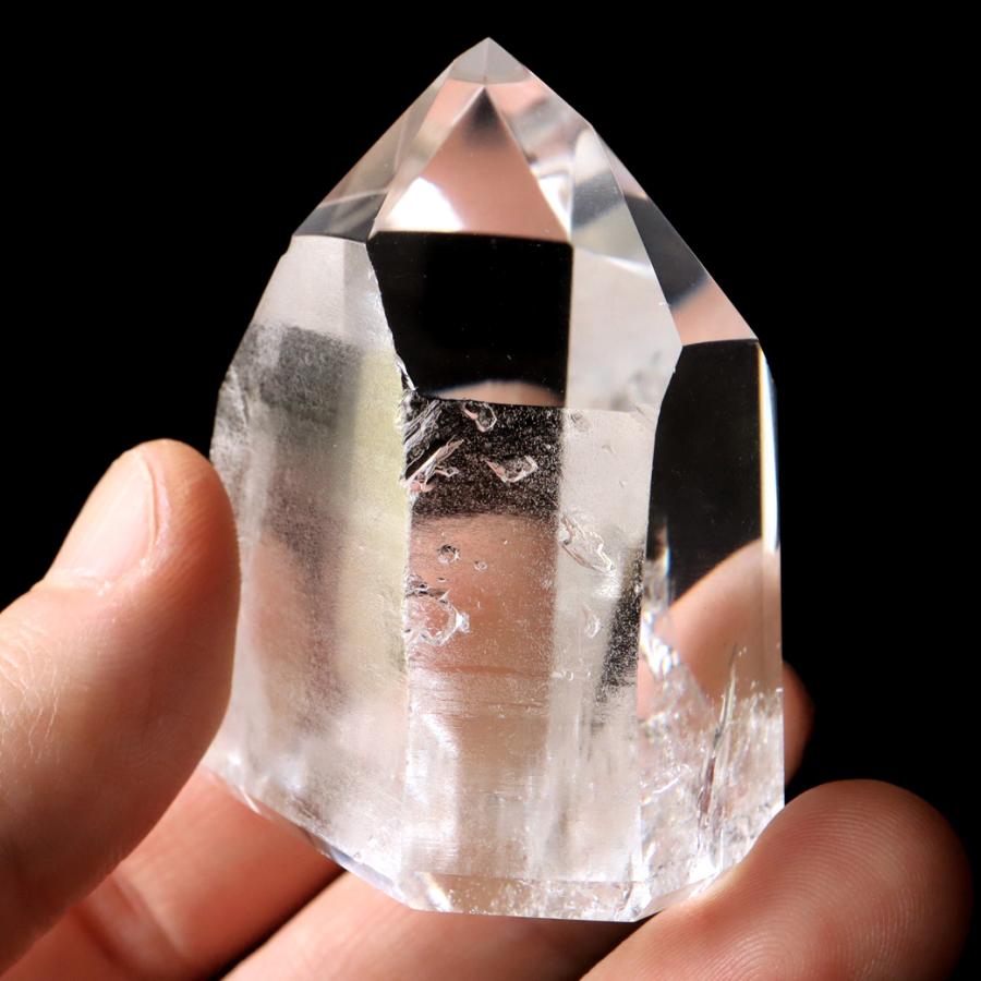 レムリアンシード 水晶 六角柱 ポイント 一部面残し 研磨磨き 116g 1点 