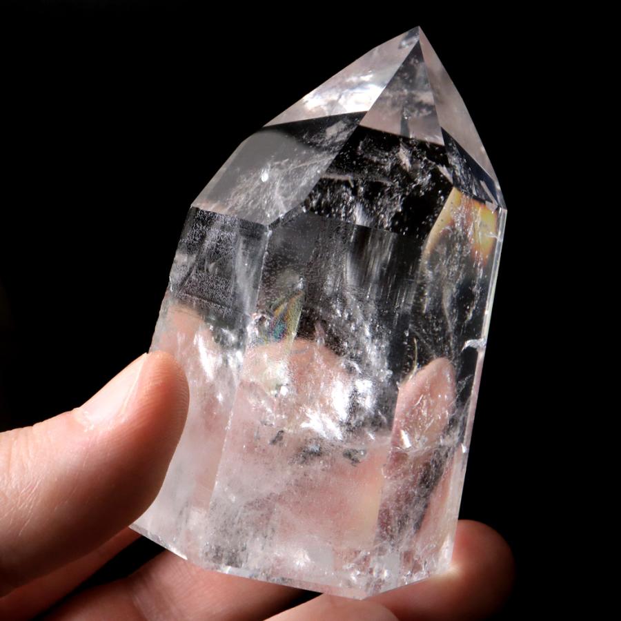 GOLD STONE レムリアンシード 水晶 六角柱 ポイント 一部面残し 研磨