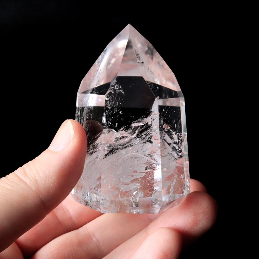 GOLD STONE レムリアンシード 水晶 六角柱 ポイント 全面研磨 磨き