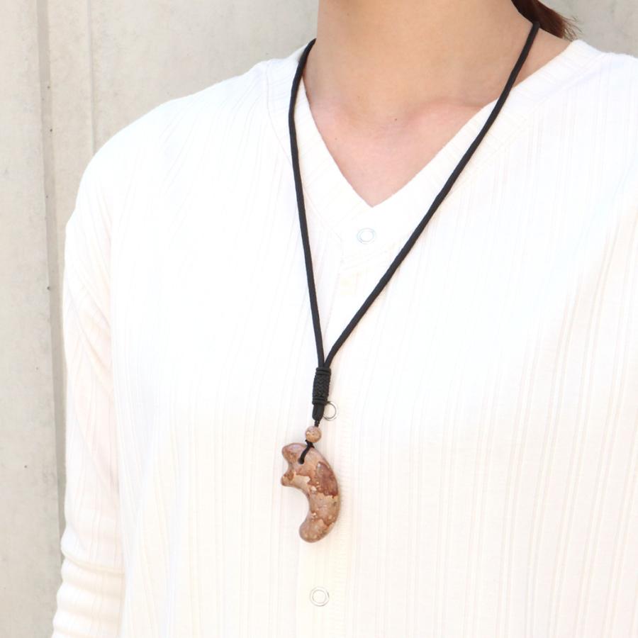 GOLD STONE 姫川薬石 勾玉 大 縄文型 まがたま ネックレス 新潟