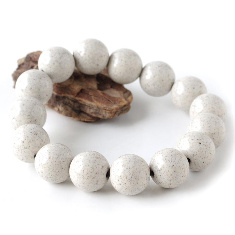 GOLD STONE 北投石 ブレスレット メンズ レディース 14mm 台湾産