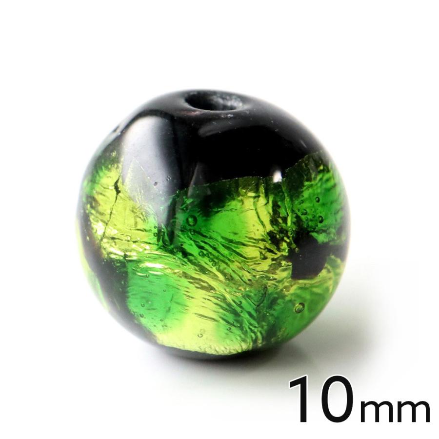 ホタルガラス ライトグリーン 10mm 粒売り 1粒 とんぼ玉 緑色 沖縄 お 