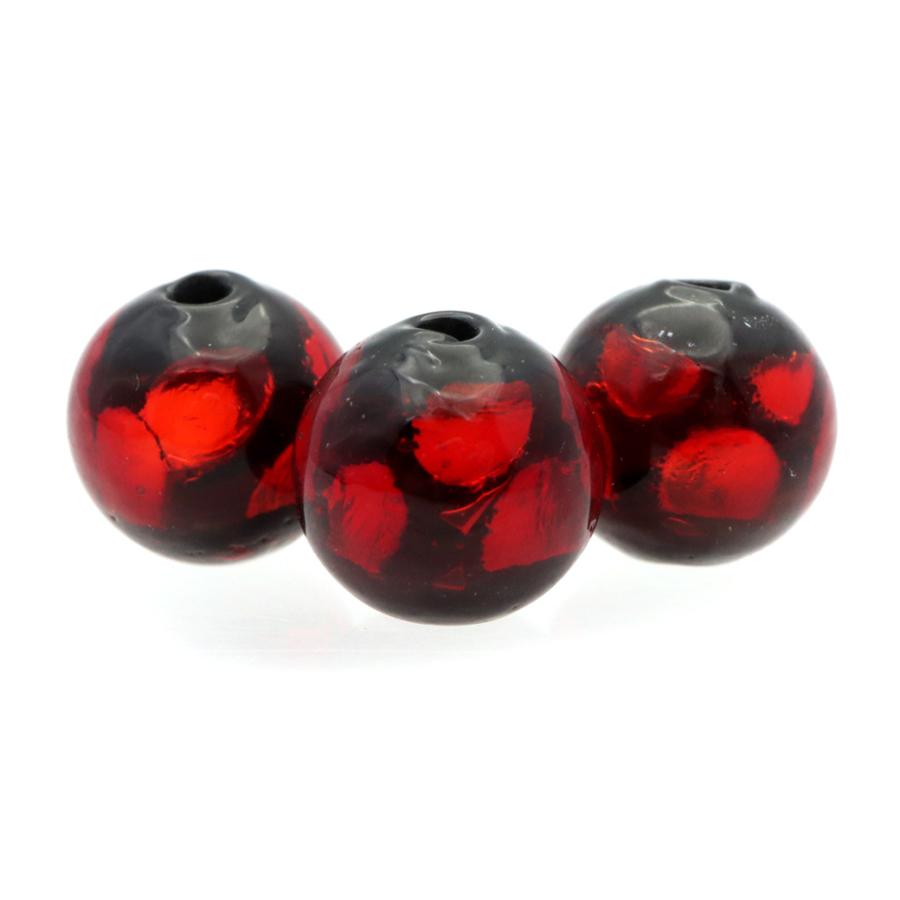 ホタルガラス レッド 赤色 ビーズ 粒売り 1粒 10mm とんぼ玉 ホタルガラス レッド 赤色 ビーズ 粒売り 1粒 10mm とんぼ玉