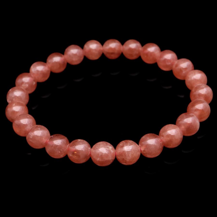 インカローズ ブレスレット 7.5mm AAA アルゼンチン産 天然石 1点物  