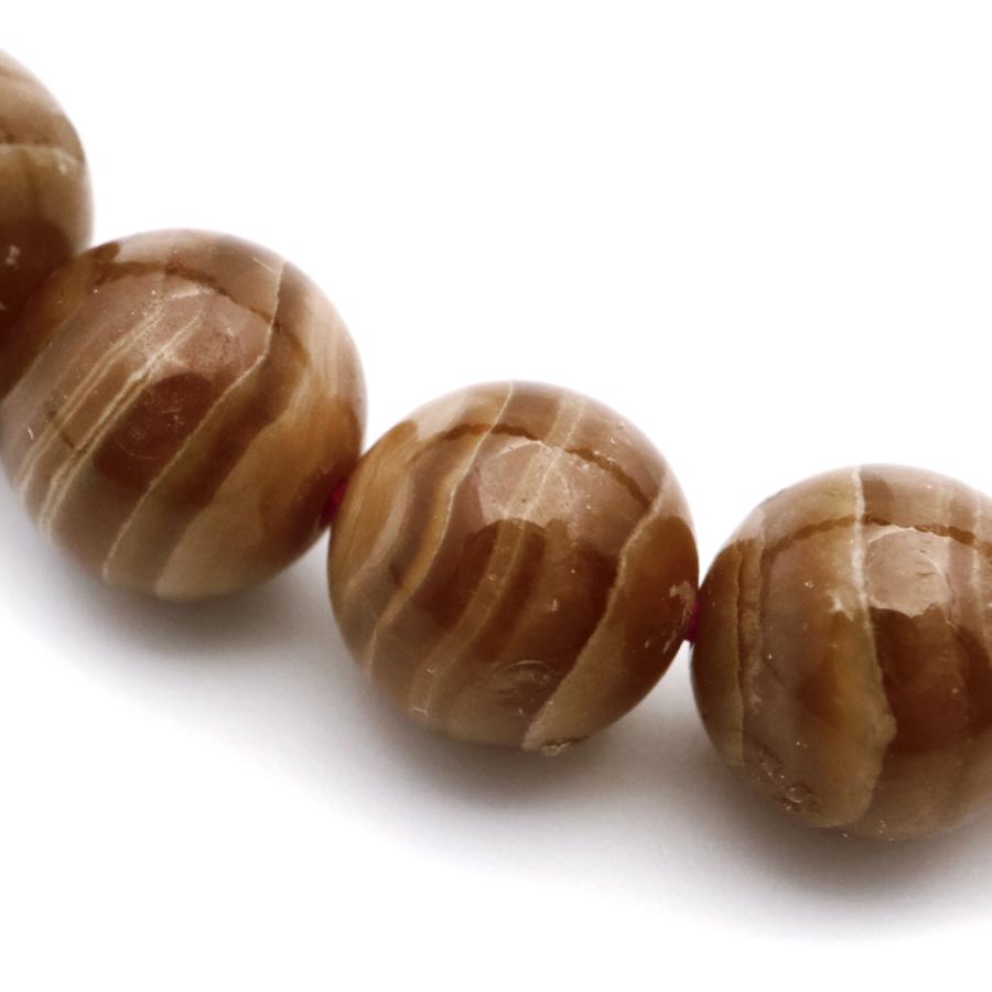 GOLD STONE チョコレート インカローズ ブレスレット 8.5mm ブラウン