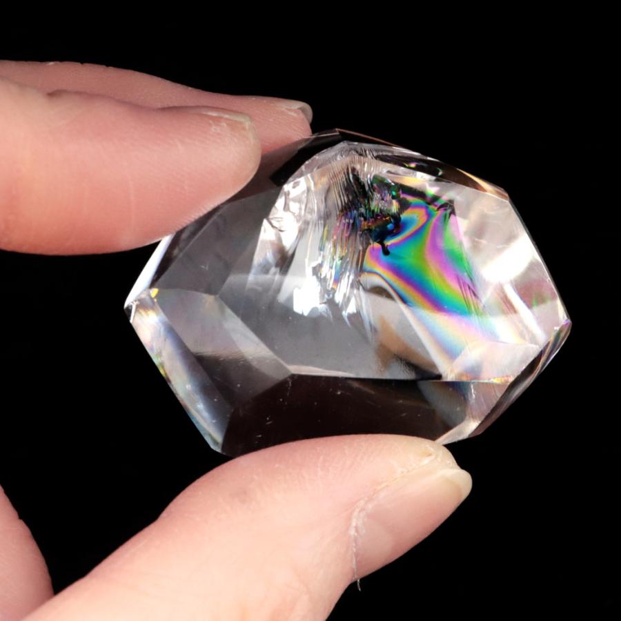 アイリスクォーツ 虹入り 原石 38g 全面磨き 研磨 ポリッシュ アイリスクォーツ 虹入り 原石 38g 全面磨き 研磨 ポリッシュ