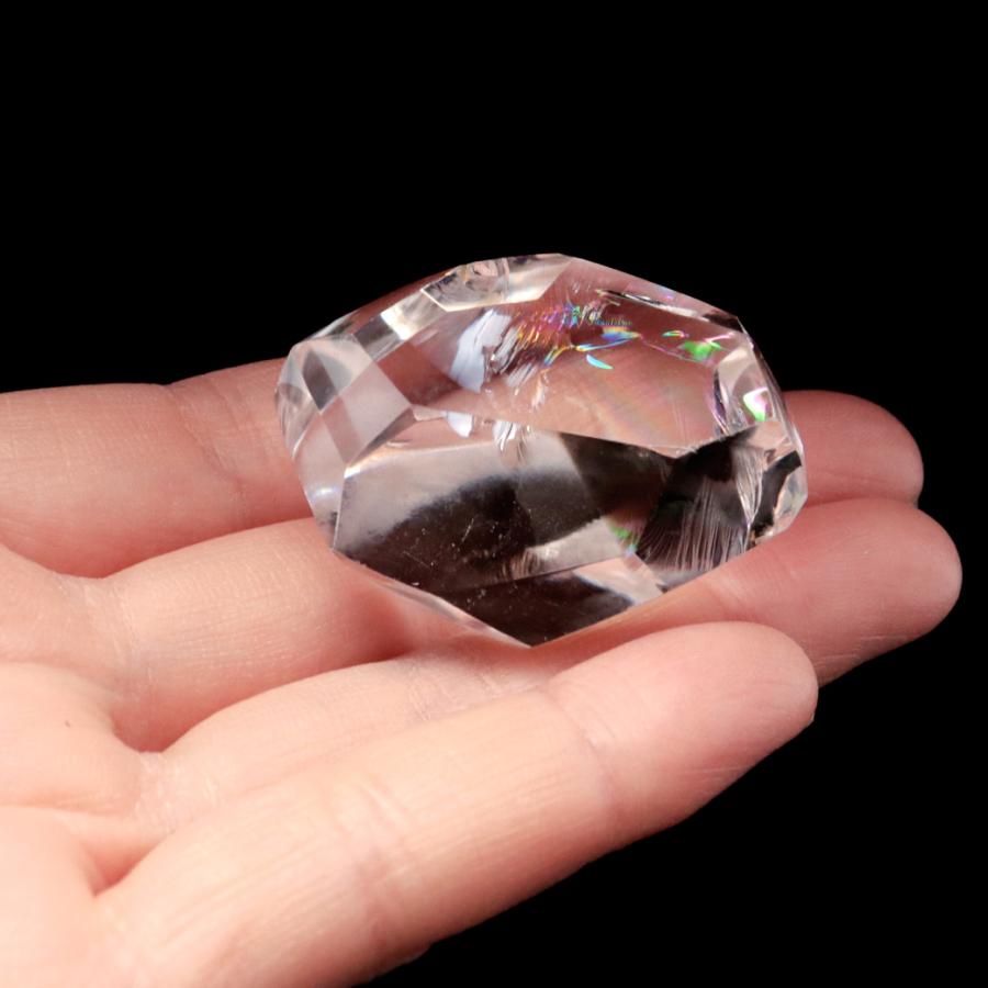 アイリスクォーツ 虹入り 原石 38g 全面磨き 研磨 ポリッシュ アイリスクォーツ 虹入り 原石 38g 全面磨き 研磨 ポリッシュ