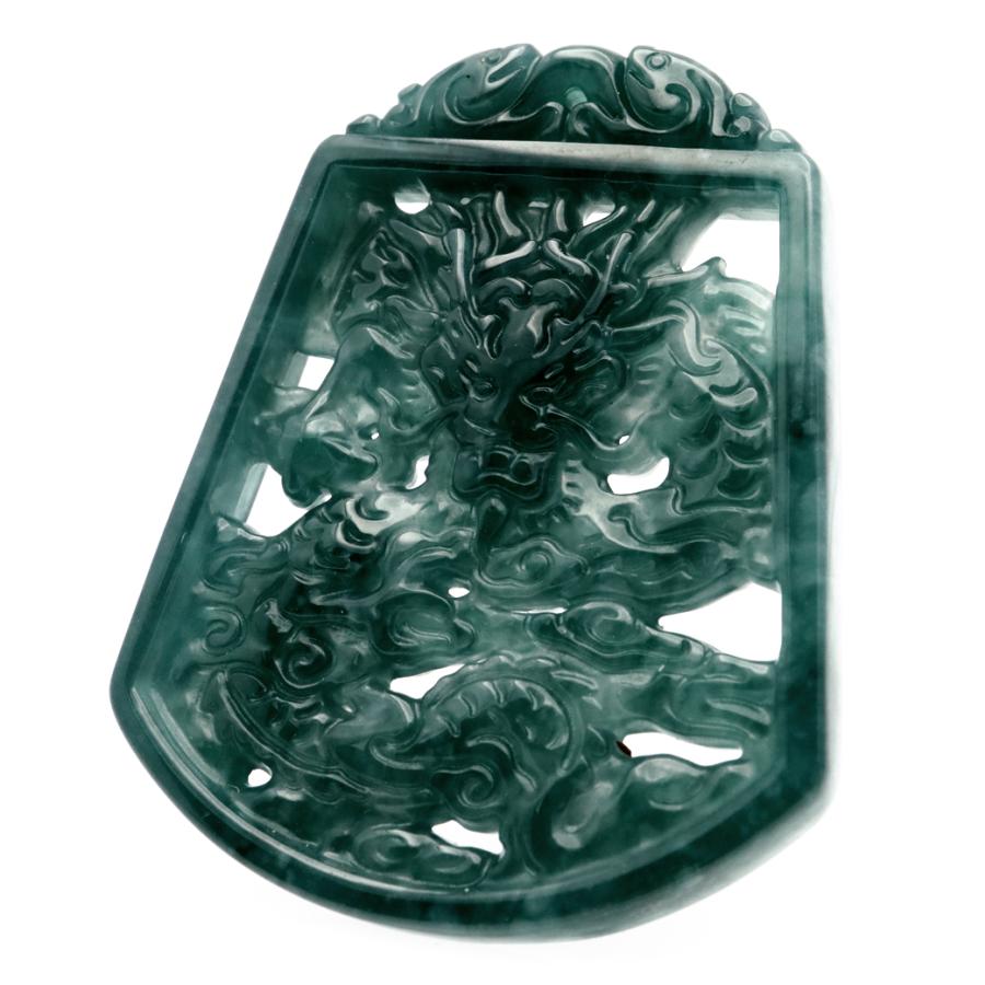 龍 翡翠 グアテマラ産 ペンダント トップ用 素材 ルース バチカン無し  