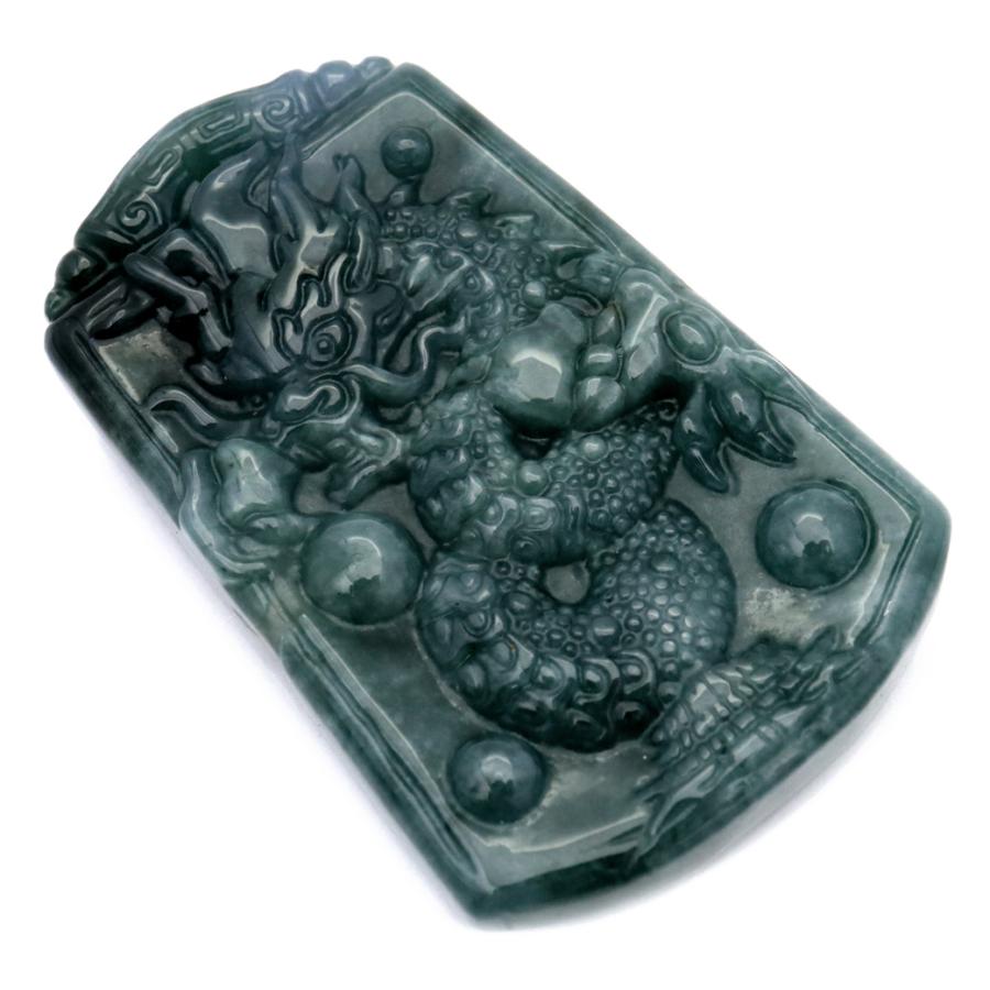 翡翠 グアテマラ産 ペンダントトップ 龍彫刻 天然石 パワーストーン 龍 翡翠 グアテマラ産 ペンダント トップ用 素材 ルース バチカン無し