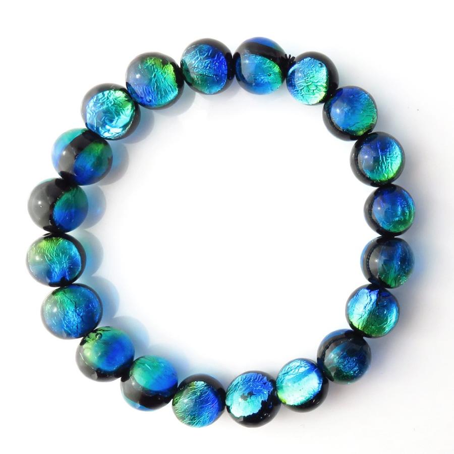 ケラママリン ホタルガラス ブレスレット メンズ レディース 10mm 沖縄  