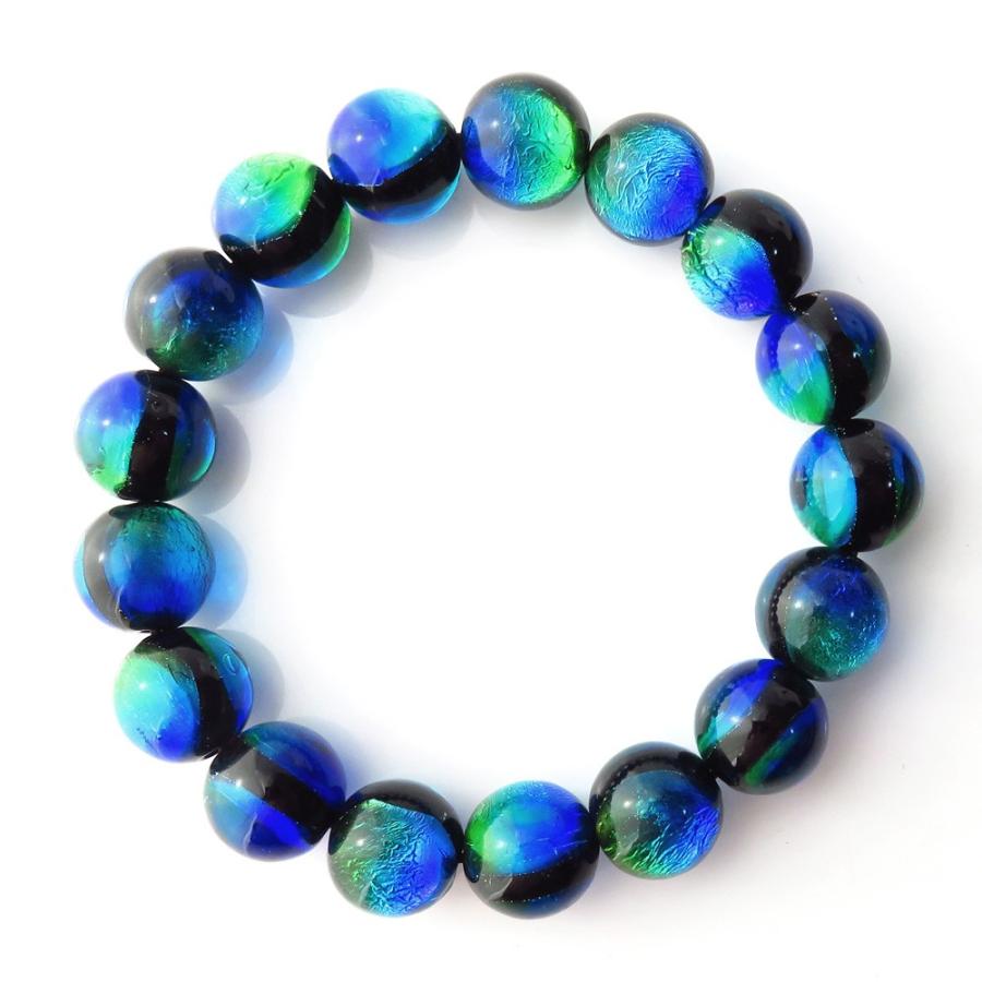 GOLD STONE ケラママリン ホタルガラス ブレスレット メンズ