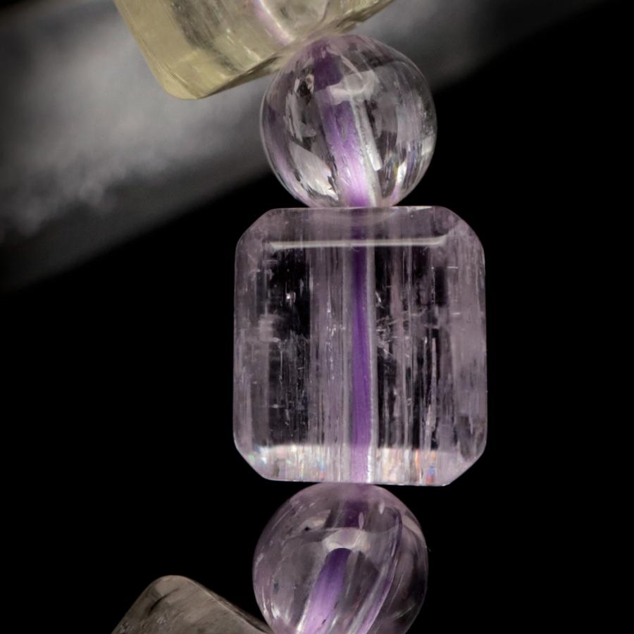 クンツァイト ブレスレット キューブカット ブラジル産 1点物 天然石 Kunzite リチア輝石 リチアきせき 爆買 父の日の画像
