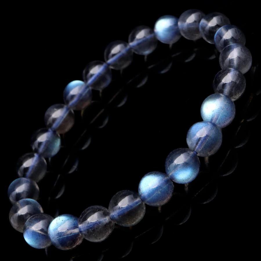 GOLD STONE ラブラドライト ブレスレット 8mm AAAAA ブルーに輝く
