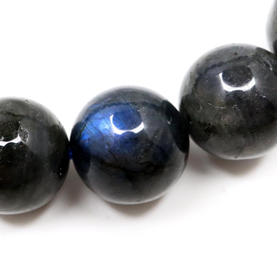 GOLD STONE ブラック ラブラドライト ブレスレット 11mm 漆黒に輝く