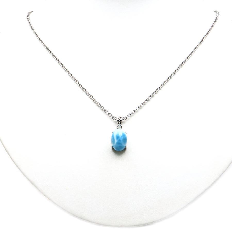 GOLD STONE ラリマー ネックレス 天然石 ペンダント Silver925