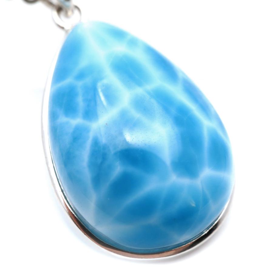 GOLD STONE ラリマー ネックレス 天然石 ペンダント Silver925