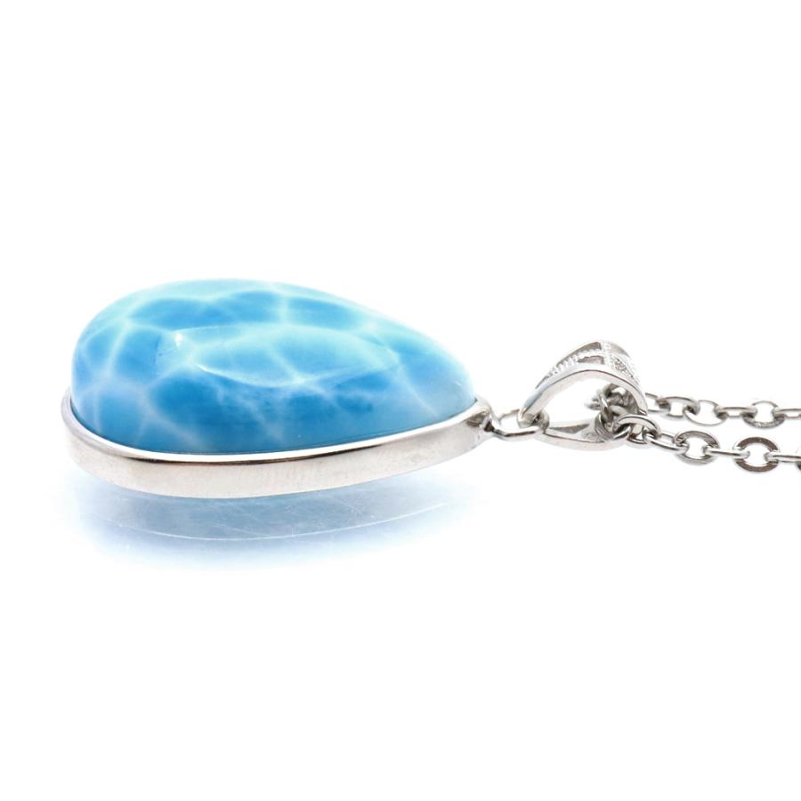 GOLD STONE ラリマー ネックレス 天然石 ペンダント Silver925