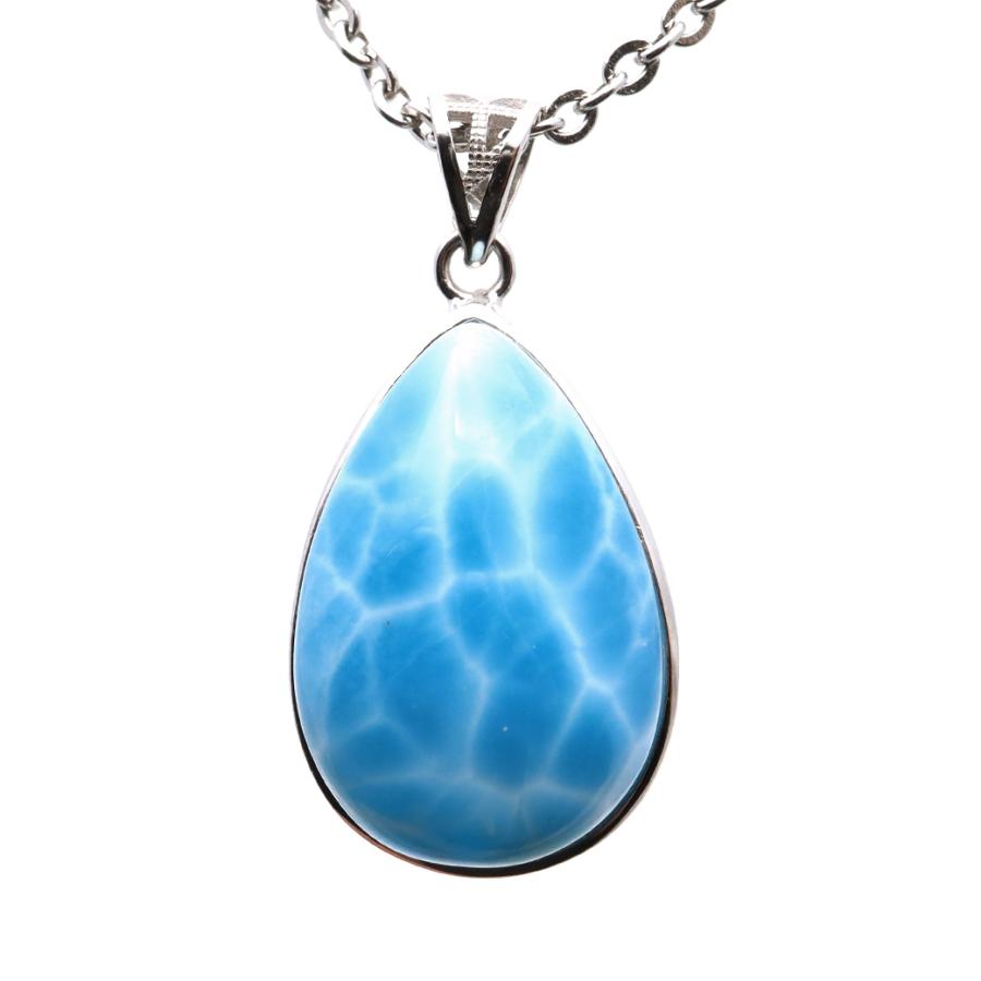 GOLD STONE ラリマー ネックレス 天然石 ペンダント Silver925