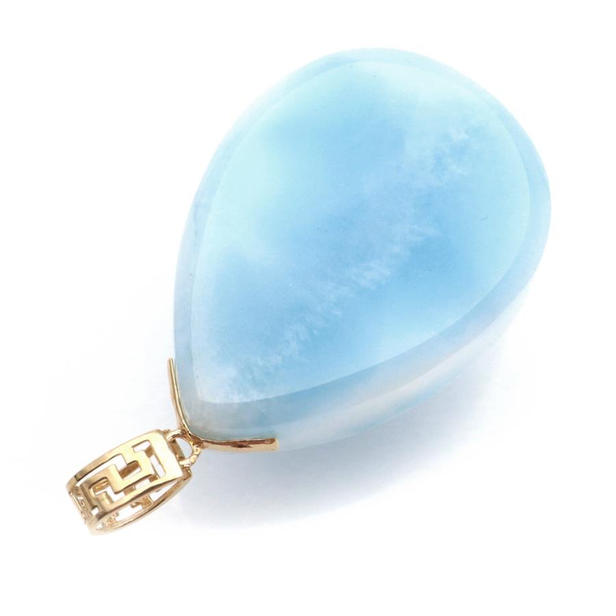 GOLD STONE ラリマー ネックレス 天然石 しずく ドロップ ペンダント 