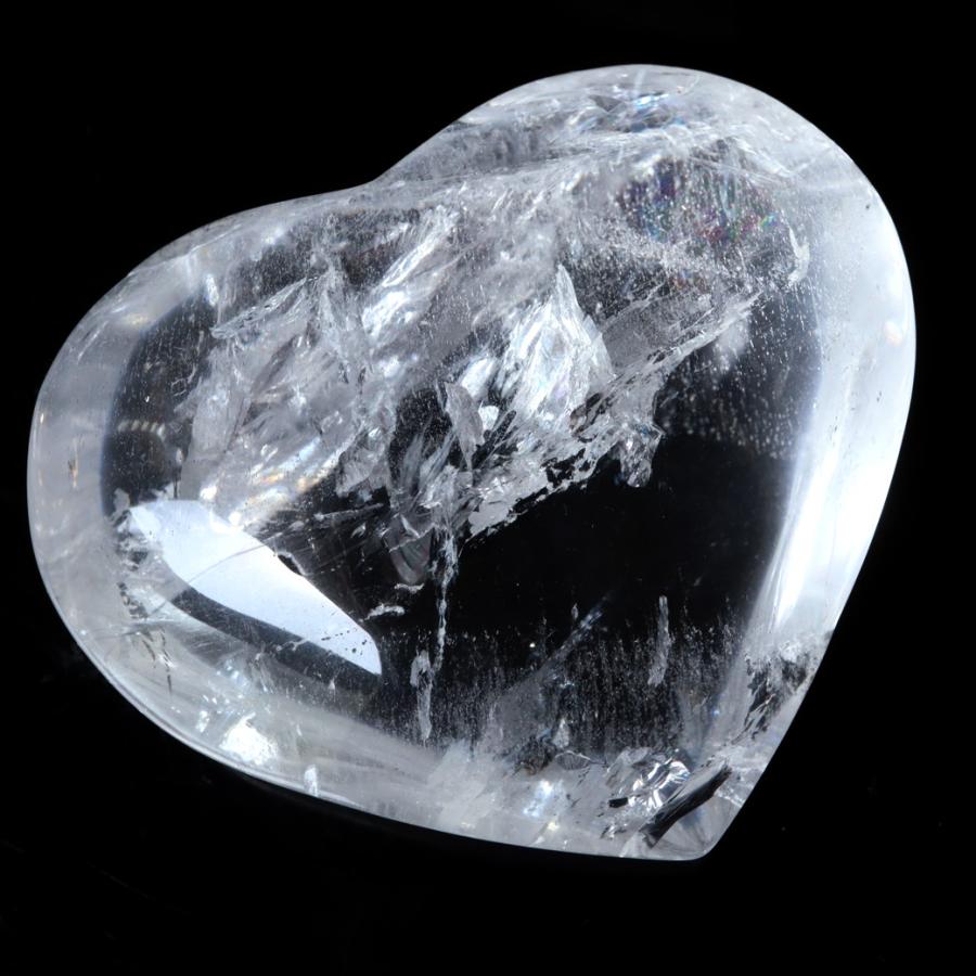 GOLD STONE レムリアンシード 虹入り ハート 置き物 水晶 天然石 