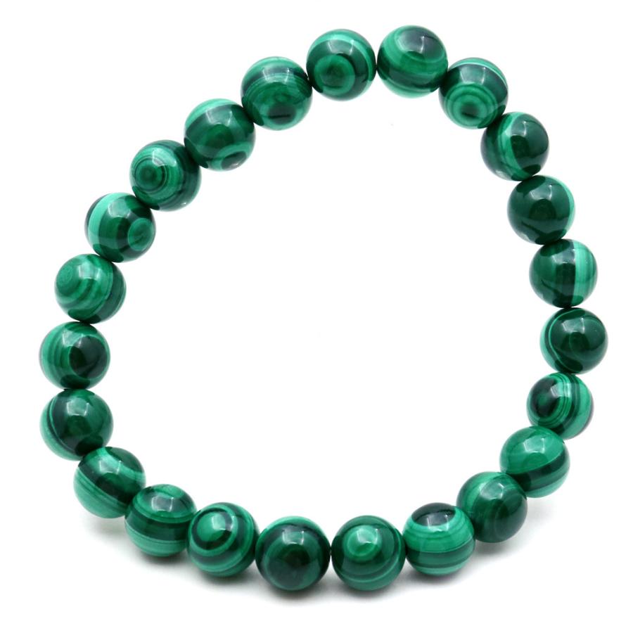 GOLD STONE 天然石 ブレスレット マラカイト 天眼 8mm 孔雀石