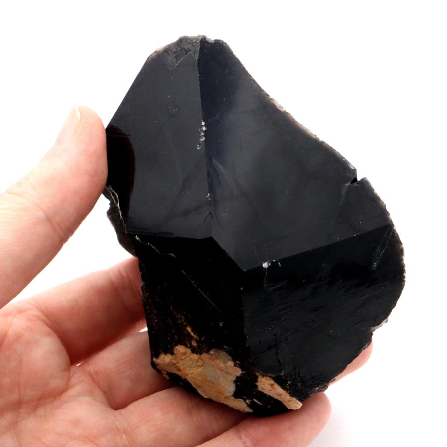 モリオン 黒水晶 原石 ポイント 山東省産 347g 1点物 浄化 魔除け