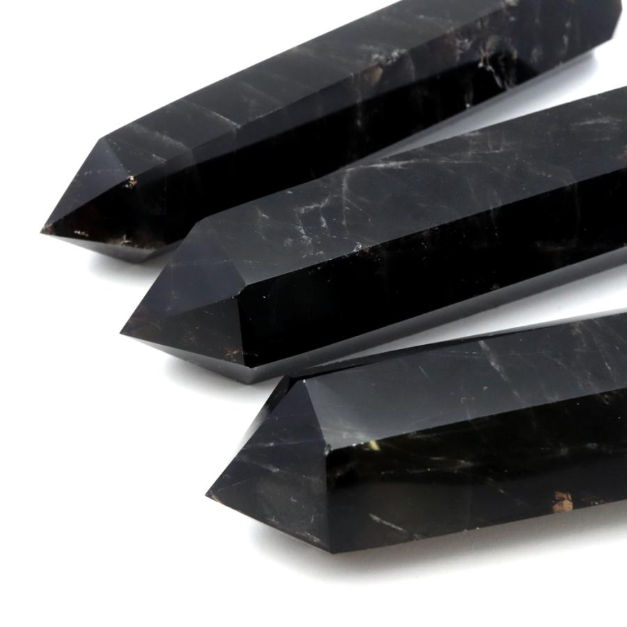GOLD STONE モリオン 黒水晶 六角柱 ポイント 山東省産 浄化 魔除け