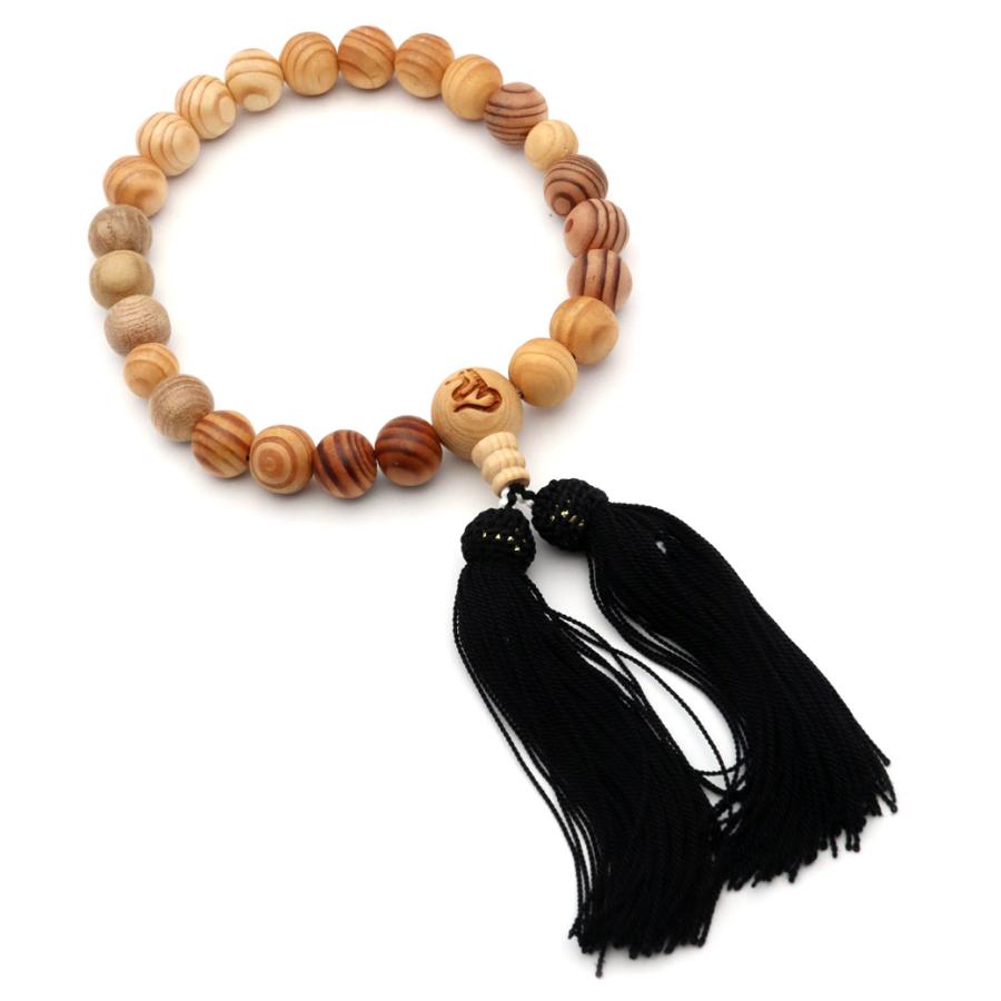 高野山 六木（りくぼく）御念珠 男性用 木箱付き 世界遺産 金剛峯寺