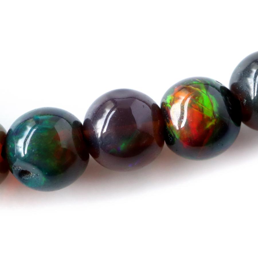 ブラックオパール ブレスレット 5.5-6mm エチオピア産 ブラックオパール ブレスレット 5.5-6mm エチオピア産