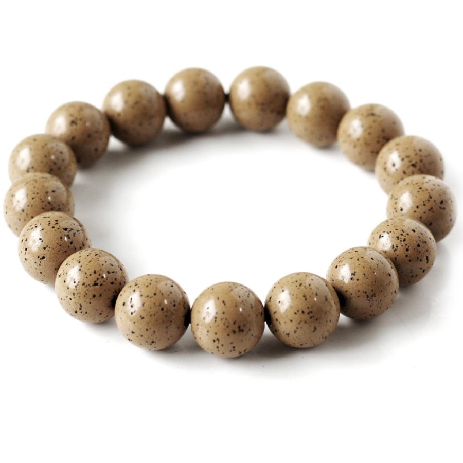 GOLD STONE 北投石 ブレスレット メンズ レディース 12mm 橙色 台湾産