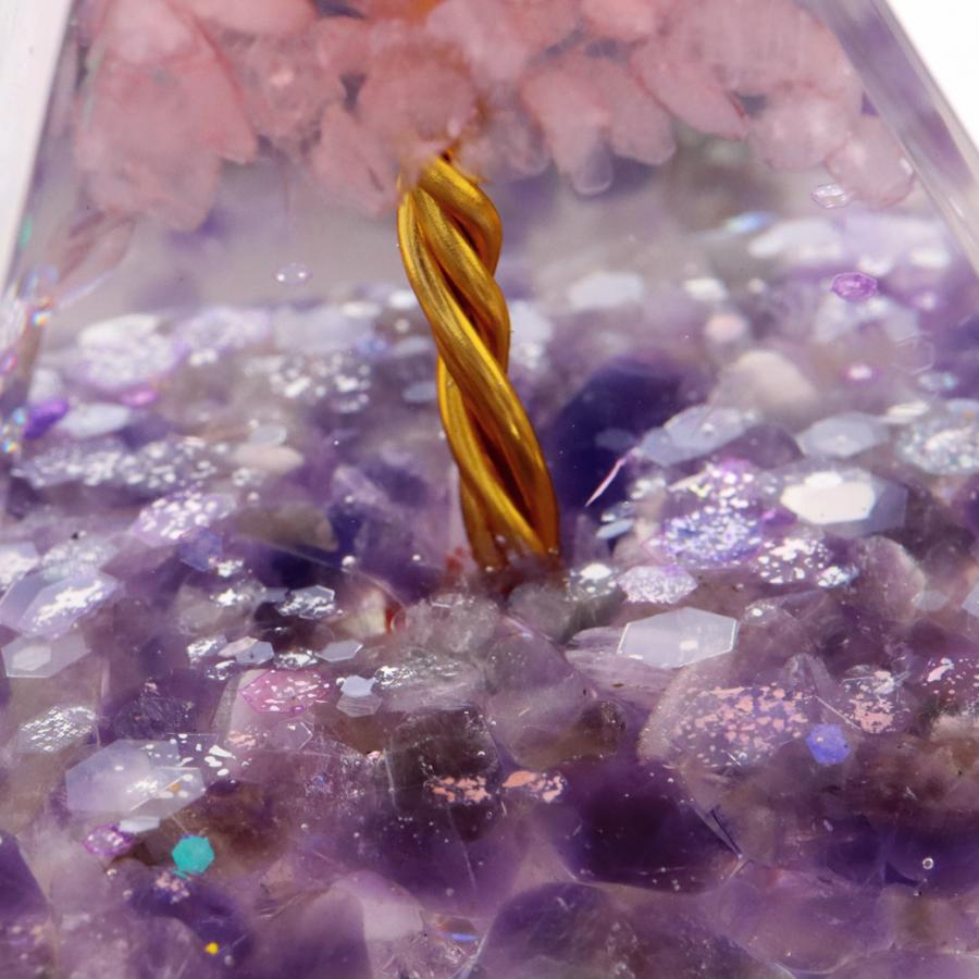 オルゴナイト ピラミッド 招財樹 ツリー 天然石 さざれ