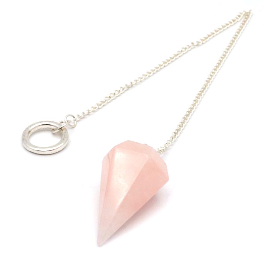 ペンデュラム ローズクォーツ 紅水晶 ダウジング 天然石 ヒーリング