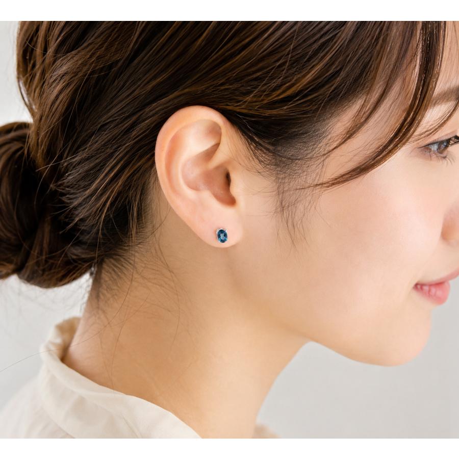 ロンドンブルー トパーズ ピアス レディース スタッドピアス 天然石