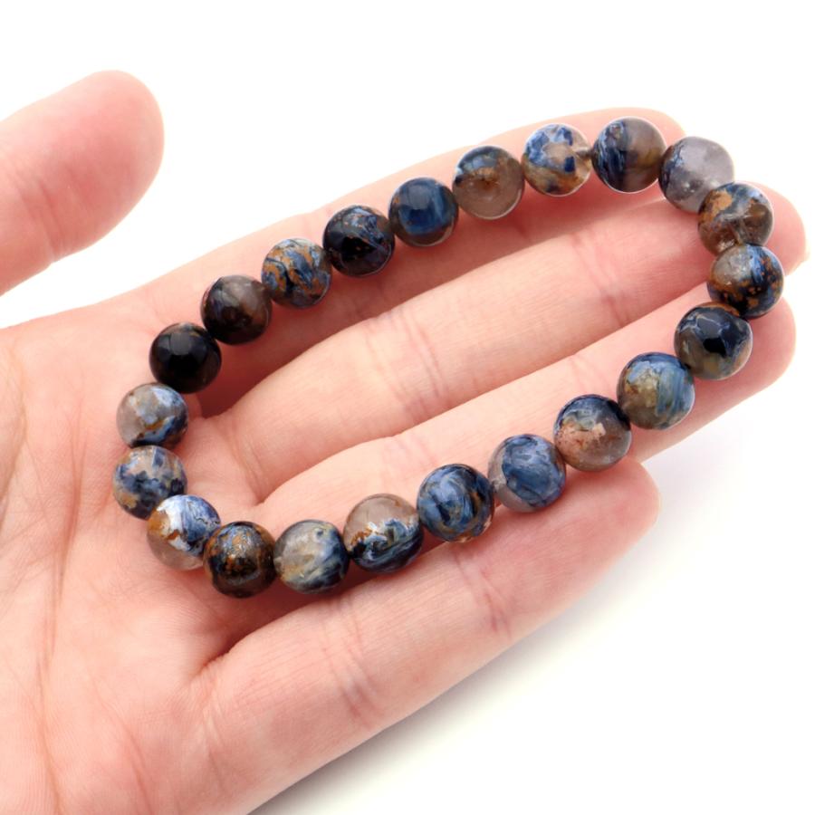 9mm 高品質 ブルーピーターサイト ブレスレット〔 天然石